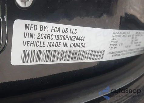 2023 Chrysler Pacifica Touring L z USA, uszkodzony, nr VIN 2C4RC1BG0PR624444